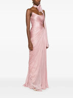 Romantic Sheath Sweetheart Neck Flower Sleeveless Open Back Floor Length Prom Dress