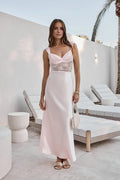 Romantic Sheath Sweetheart Neck Sleeveless Lace Trimmed Floor Length Prom Dress