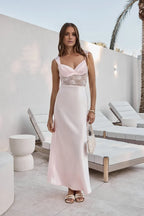 Romantic Sheath Sweetheart Neck Sleeveless Lace Trimmed Floor Length Prom Dress