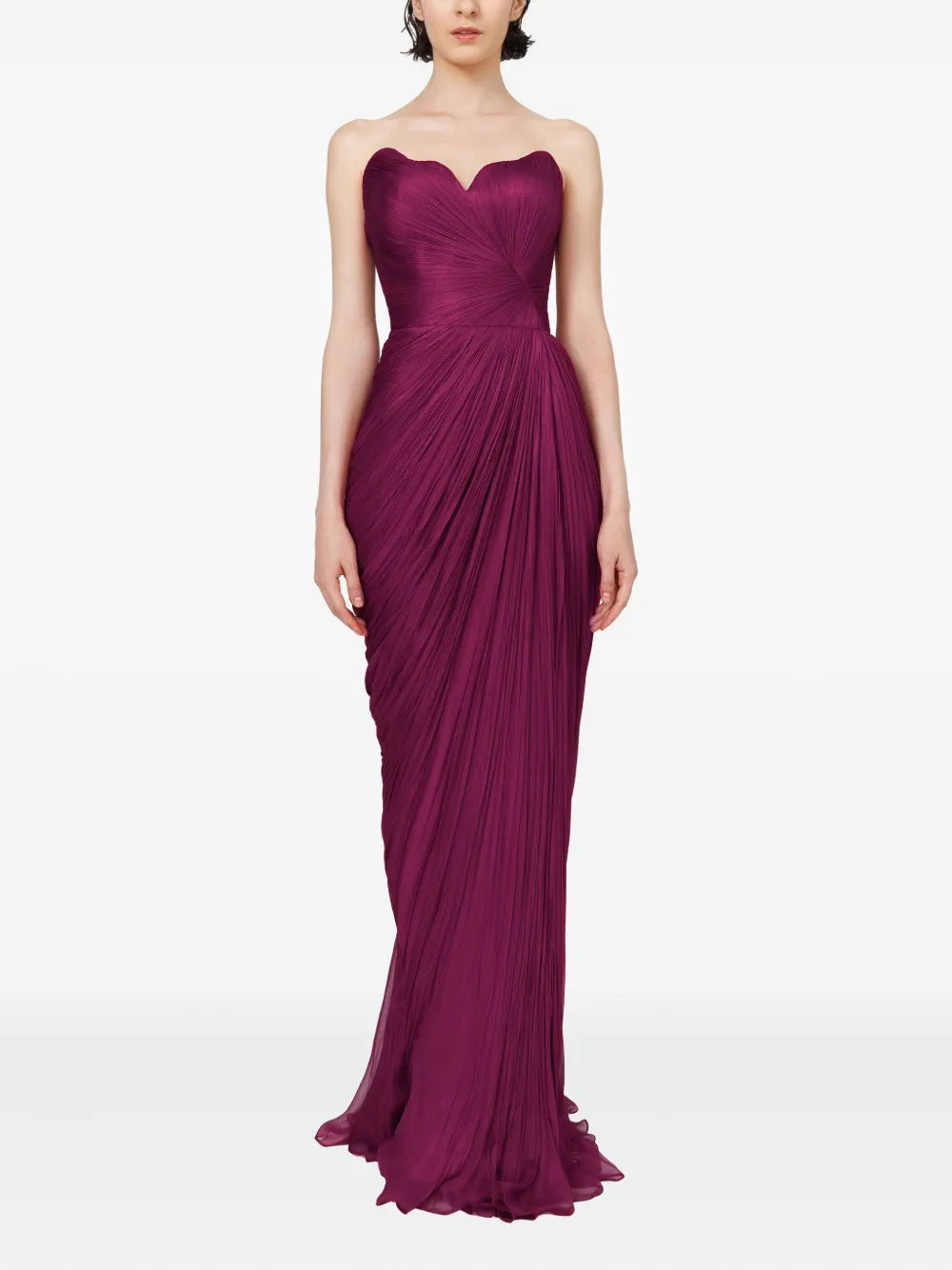 Romantic Sheath Sweetheart Neck Sleeveless Ruched Back Floor Length Prom Dress