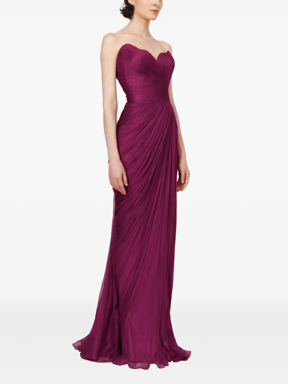Romantic Sheath Sweetheart Neck Sleeveless Ruched Back Floor Length Prom Dress