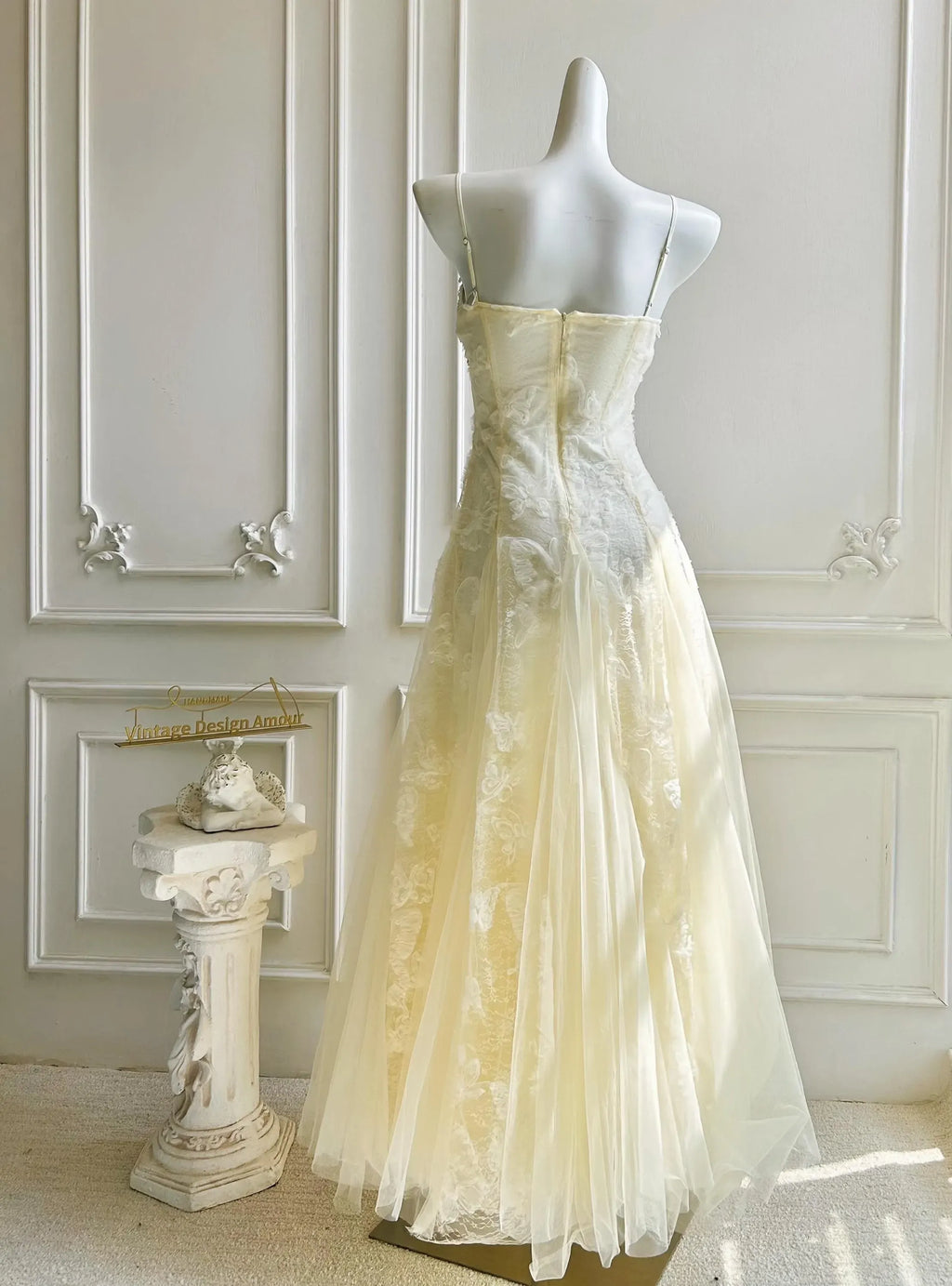 Romantic Cream A Line Prom Dress With Corset Bodice And Fringed Beaded Trim Layered Tulle For Prom Night