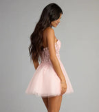 Romantic A-Line sweetheart Neck Sleeveless Backless Short-Mini Homecoming Dresses
