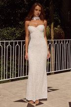 Romantic Mermaid/Trumpet Strapless Sleeveless Backless Floor-Length Prom Dress