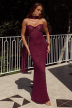 Romantic Mermaid/Trumpet Strapless Sleeveless Backless Floor-Length Prom Dress
