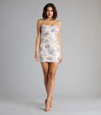 Romantic Sheath/Column Strapless Sleeveless Zipper Up Short-Mini Homecoming Dresses