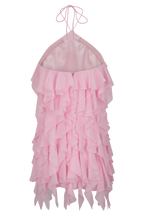Ruffle Halter Mini Dress Sexy Backless Cocktail Dresses A-Line Elegant Cocktail Dresses No Slit Homecoming Dresses