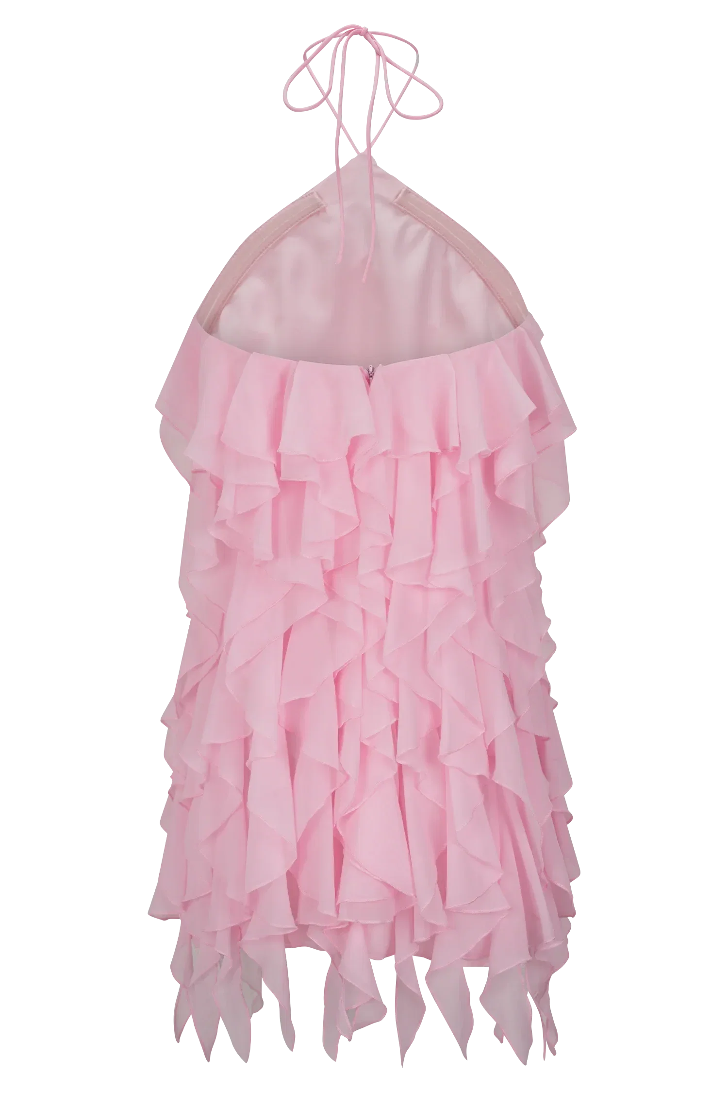 Ruffle Halter Mini Dress Sexy Backless Cocktail Dresses A-Line Elegant Cocktail Dresses No Slit Homecoming Dresses
