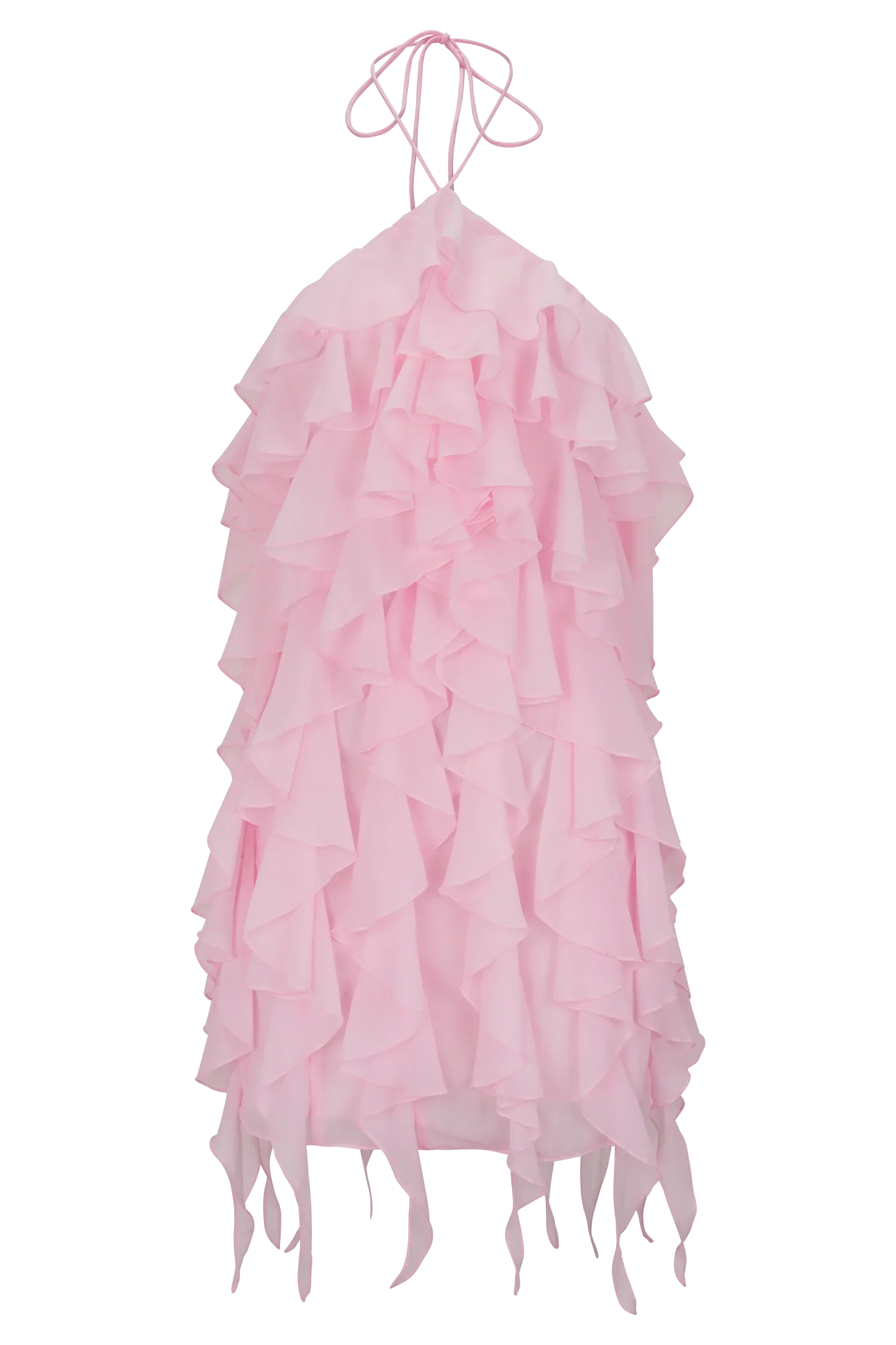Ruffle Halter Mini Dress Sexy Backless Cocktail Dresses A-Line Elegant Cocktail Dresses No Slit Homecoming Dresses