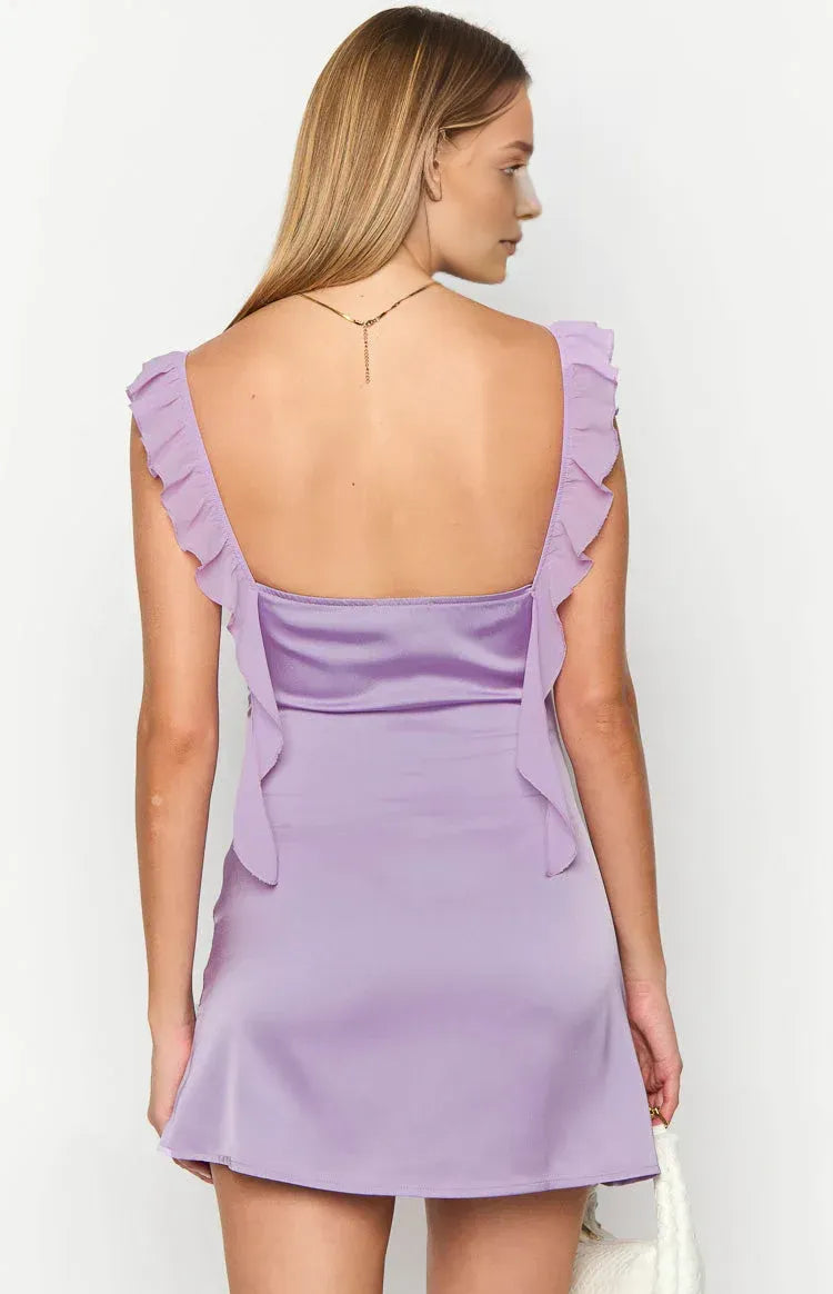 Ruffle Straps Short Graduation Homecoming Dresses Backless Sleeveless Sexy Short Cocktail Dresses