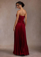 Ruffled A Line Sweetheart Sleeveless Open Back Floor Length For Ladies Prom Dress ﻿