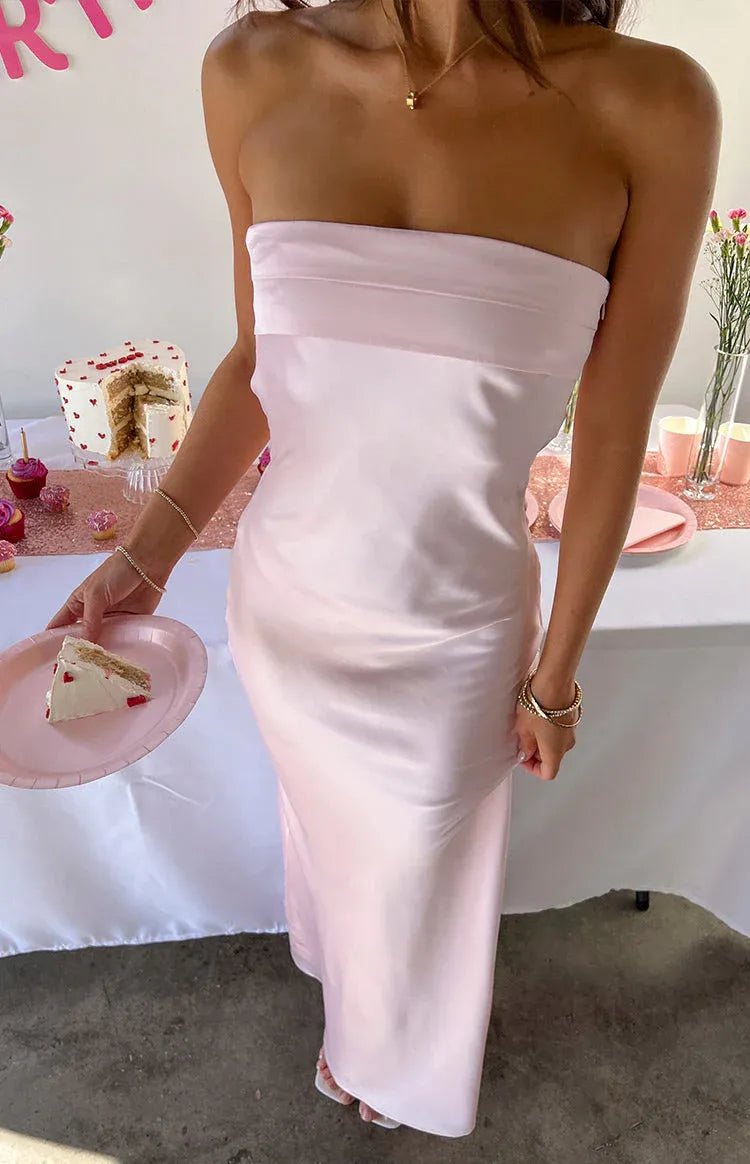 Floor Length Strapless Graduation Party Dresses Backless Sleeveless Prom Dresses Hot Sale Long Evening Dresses