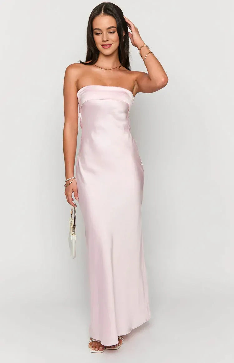 Floor Length Strapless Graduation Party Dresses Backless Sleeveless Prom Dresses Hot Sale Long Evening Dresses