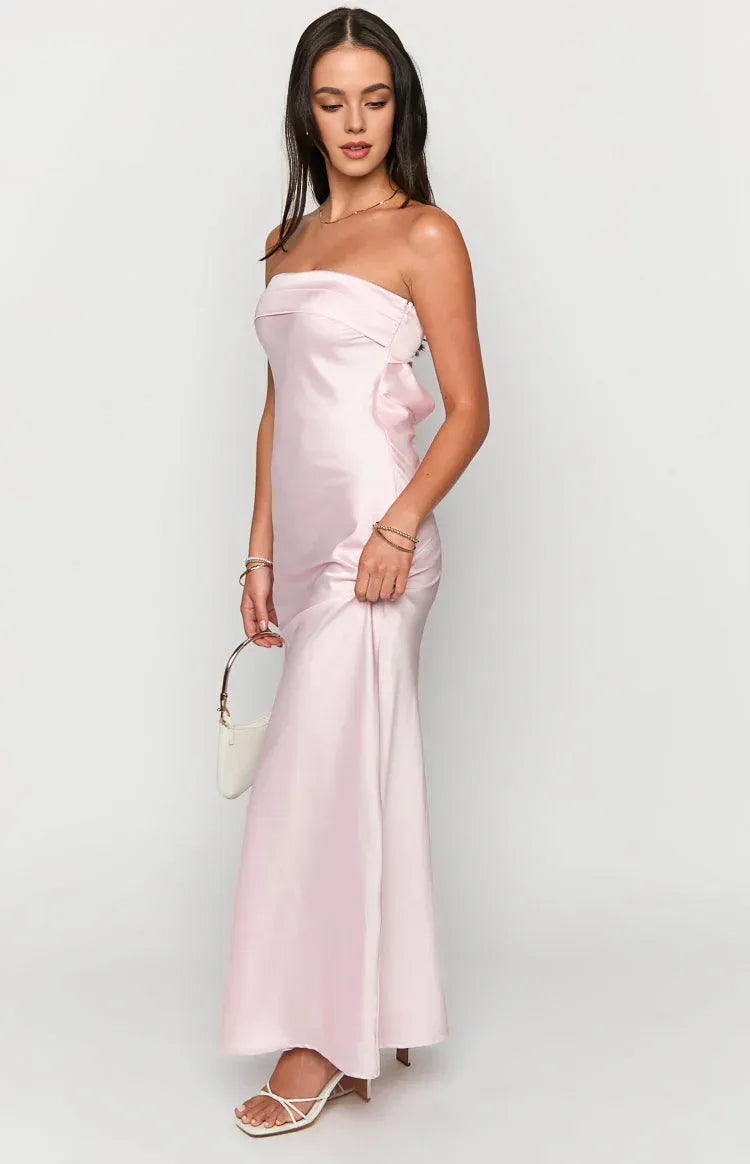 Floor Length Strapless Graduation Party Dresses Backless Sleeveless Prom Dresses Hot Sale Long Evening Dresses