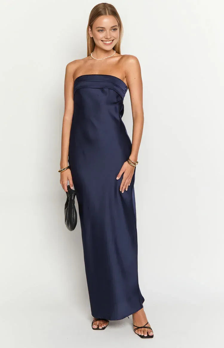 Floor Length Strapless Graduation Party Dresses Backless Sleeveless Prom Dresses Hot Sale Long Evening Dresses
