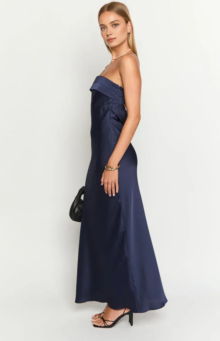 Floor Length Strapless Graduation Party Dresses Backless Sleeveless Prom Dresses Hot Sale Long Evening Dresses
