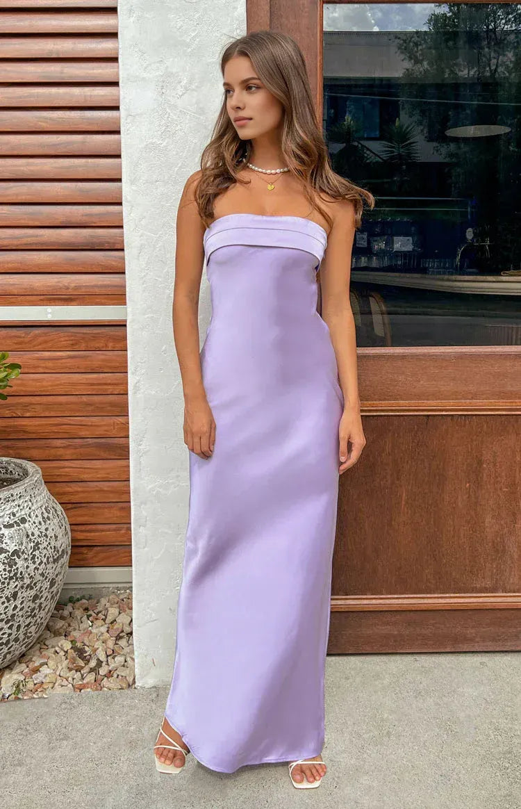 Floor Length Strapless Graduation Party Dresses Backless Sleeveless Prom Dresses Hot Sale Long Evening Dresses