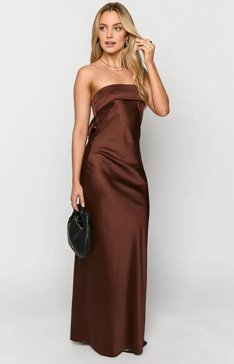 Floor Length Strapless Graduation Party Dresses Backless Sleeveless Prom Dresses Hot Sale Long Evening Dresses