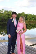 Satin Mermaid One-Shoulder Floor-Length Prom Dress