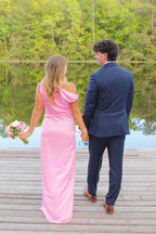 Satin Mermaid One-Shoulder Floor-Length Prom Dress