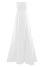 Strapless Affordable Beach Wedding Dresses for Bride Gorgeous A-Line Floor Length Wedding Dresses No Slit