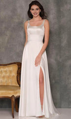 Scoop Sleeveless A-Line Classic Off the shoulder Floor Length Prom Dress Hot Sale For Adults