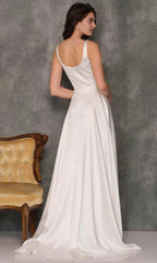 Scoop Sleeveless A-Line Classic Off the shoulder Floor Length Prom Dress Hot Sale For Adults