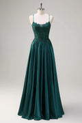 Scoop Sleeveless A-Line Elegant Off the shoulder Floor Length Prom Dress For Sale For Women