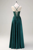 Scoop Sleeveless A-Line Elegant Off the shoulder Floor Length Prom Dress For Sale For Women