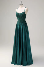 Scoop Sleeveless A-Line Elegant Off the shoulder Floor Length Prom Dress For Sale For Women