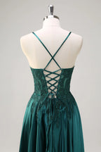 Scoop Sleeveless A-Line Elegant Off the shoulder Floor Length Prom Dress For Sale For Women