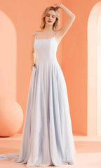 Scoop Sleeveless A-Line Shiny Off the shoulder Floor Length Prom Dress For Sale For Ladies