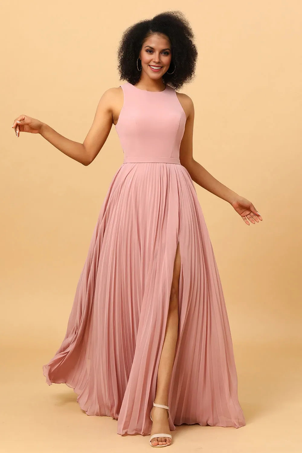 Scoop Sleeveless A-line Vintage Off the shoulder Floor length Party Dress Buy For women