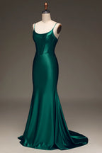 Scoop Sleeveless Mermaid Fashion Off the shoulder Floor length Party Dress For Sale For women