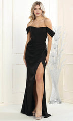 Scoop Sleeveless Sheath Fashion Off the shoulder Floor Length Prom Dress For Sale For Adults
