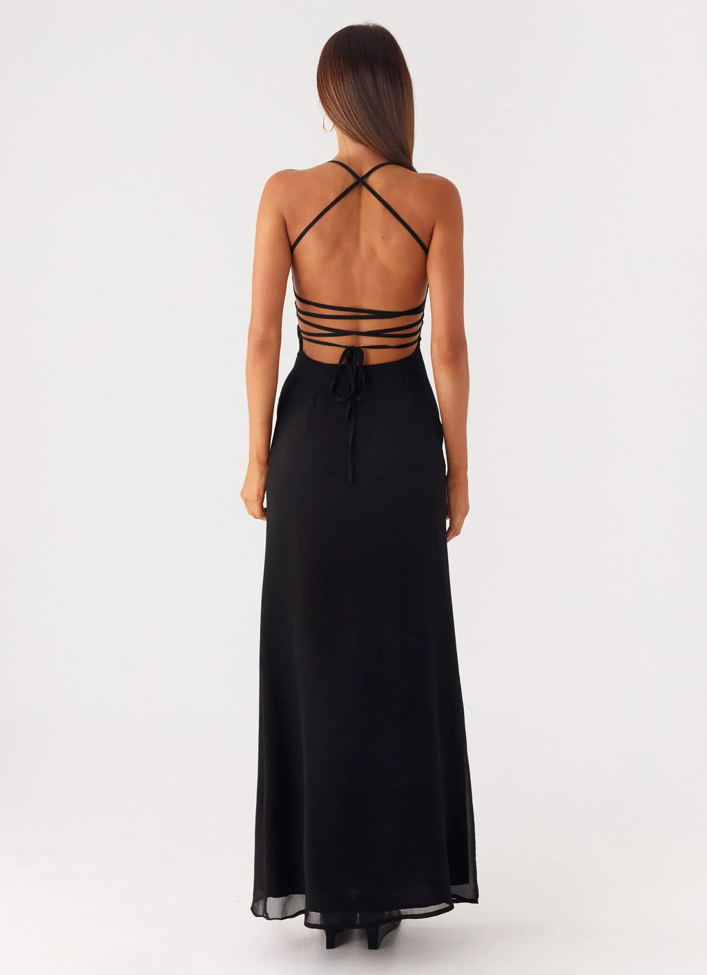 Seductive Sheath Halter Neck Sleeveless Crisscross Back Floor Length Plus Size Evening Dress