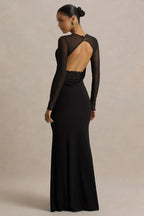 Sensational Mermaid Sweetheart Neck Mesh Sleeve Lace Back Floor Length Evening Dress