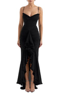 Sensational Mermaid Sweetheart Neck Sleeveless Ruched Back High Low Evening Dress