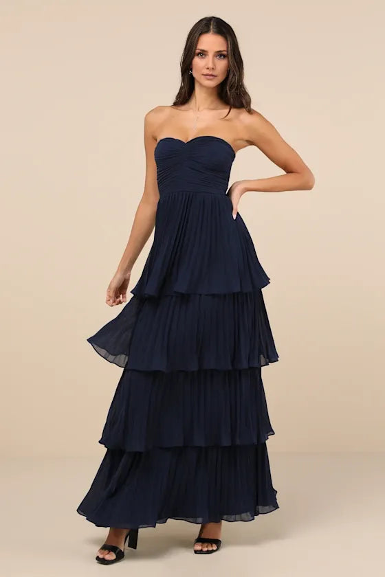 Pink Dress Light Pink Strapless Tie Maxi Dress Evening Dress A-Line Sleeveless Sweetheart Neck Prom Dress