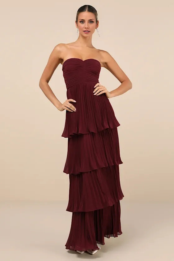 Pink Dress Light Pink Strapless Tie Maxi Dress Evening Dress A-Line Sleeveless Sweetheart Neck Prom Dress