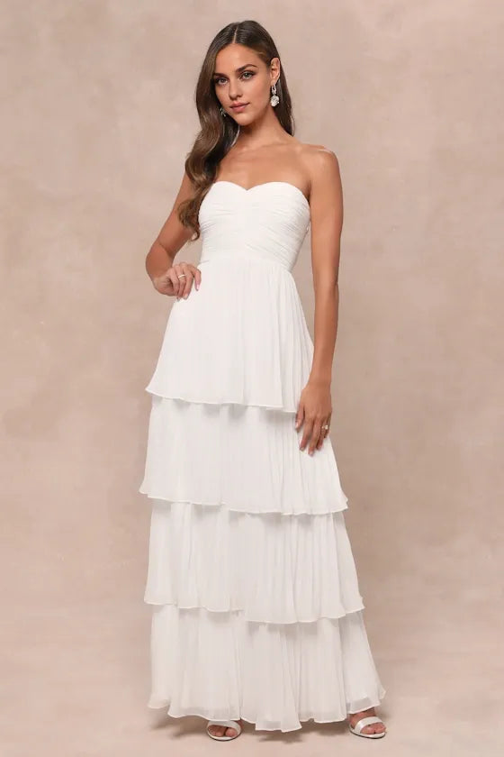 Pink Dress Light Pink Strapless Tie Maxi Dress Evening Dress A-Line Sleeveless Sweetheart Neck Prom Dress