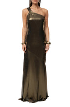 Sexy Sheath One Shoulder Sleeveless Open Back Floor Length Evening Dress