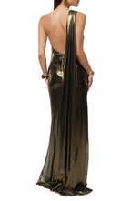 Sexy Sheath One Shoulder Sleeveless Open Back Floor Length Evening Dress