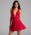 Sexy A-Line Halter Neck Sleeveless Up Short-Mini Homecoming Dress