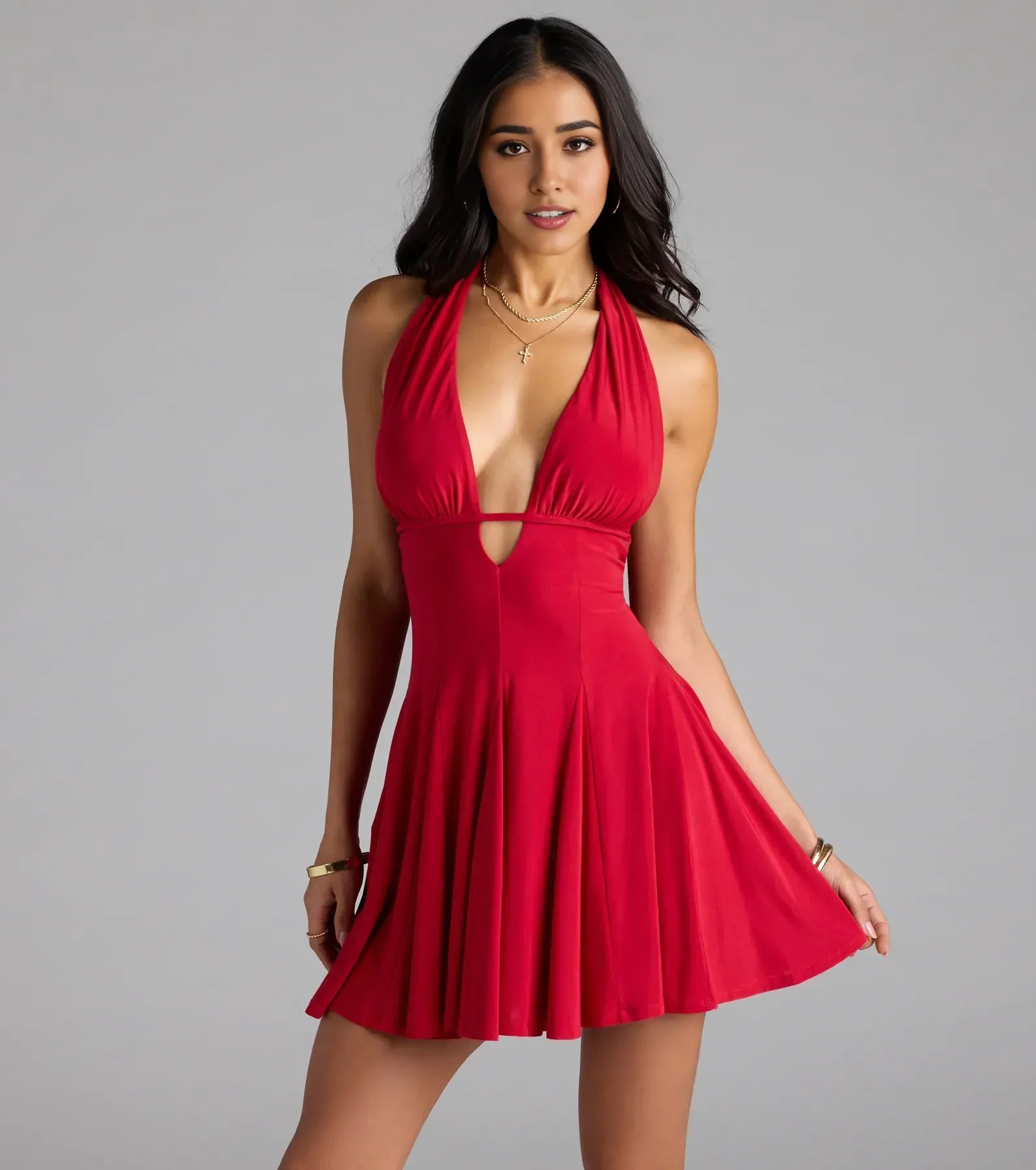 Sexy A-Line Halter Neck Sleeveless Up Short-Mini Homecoming Dress