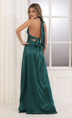 Sexy A-Line/Princess Halter Neck Sleeveless Up Floor-Length Prom Dress