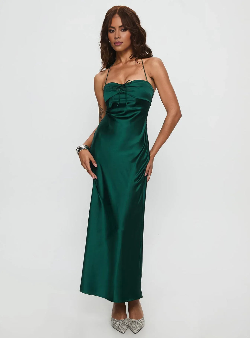 Sexy Bodycon Halter Sleeveless Floor-Length Prom Dress