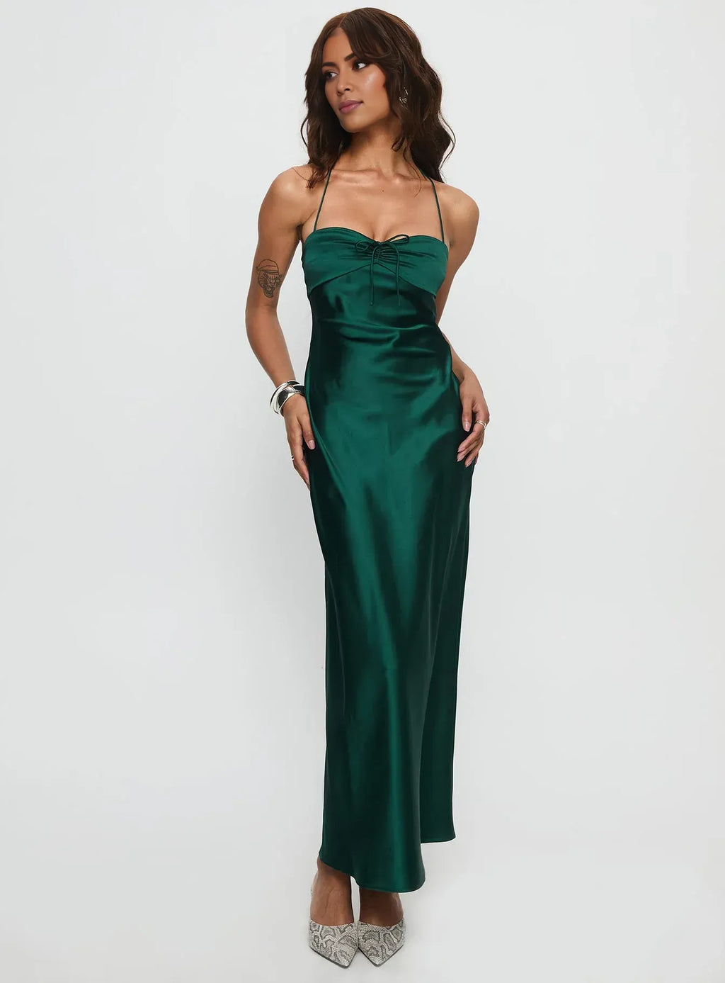 Sexy Bodycon Halter Sleeveless Floor-Length Prom Dress