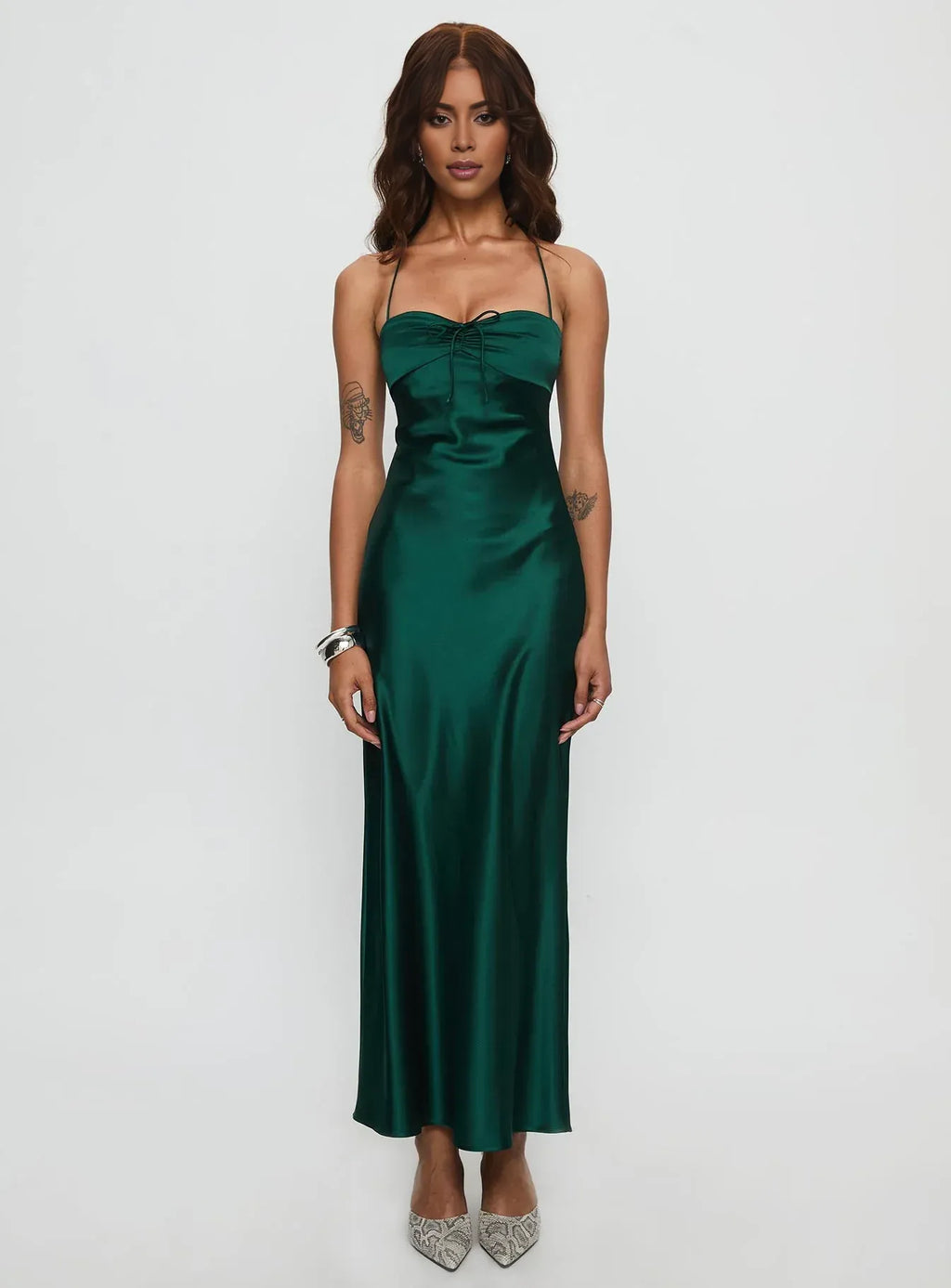 Sexy Bodycon Halter Sleeveless Floor-Length Prom Dress
