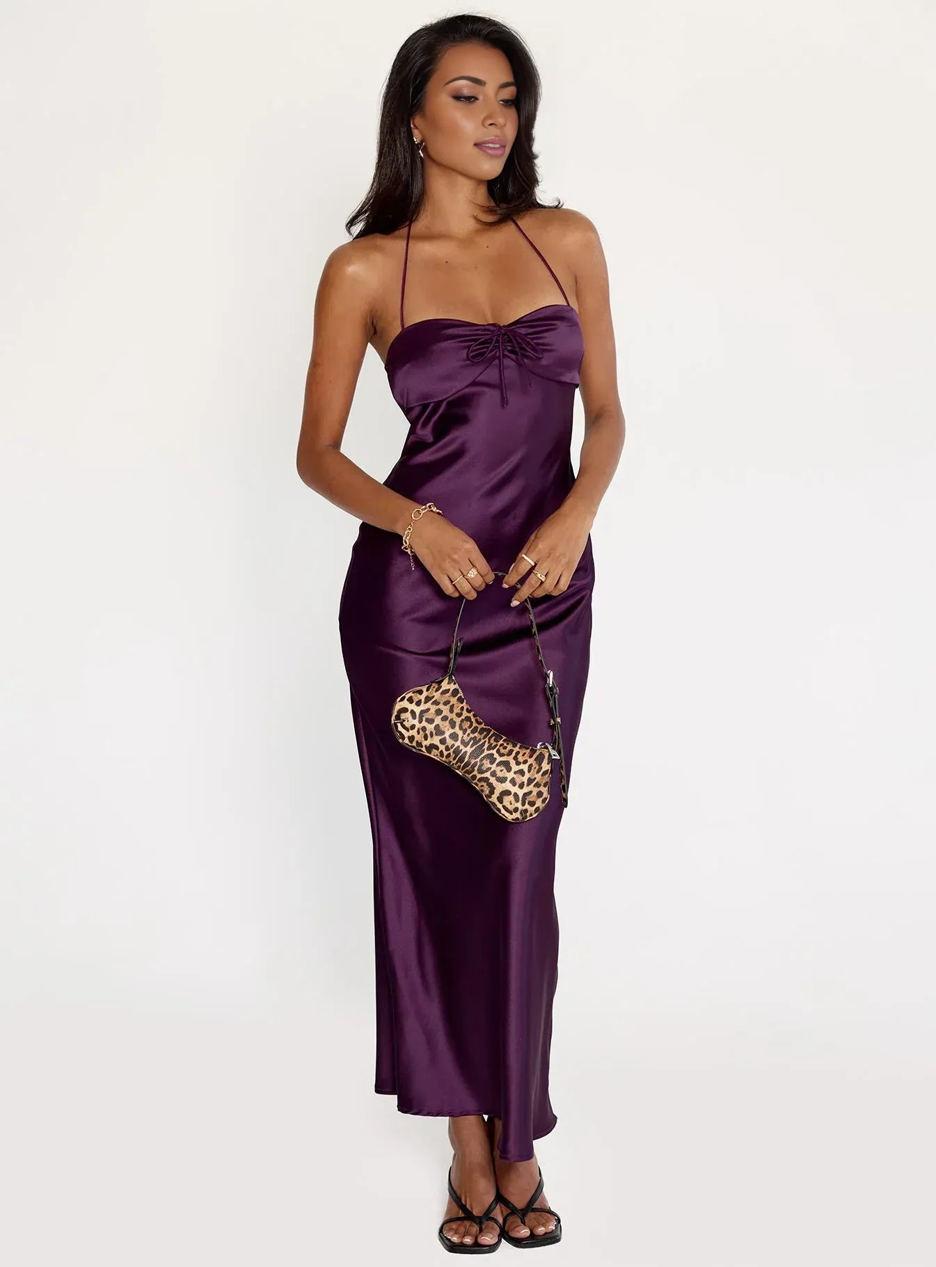 Sexy Bodycon Halter Sleeveless Floor-Length Prom Dress